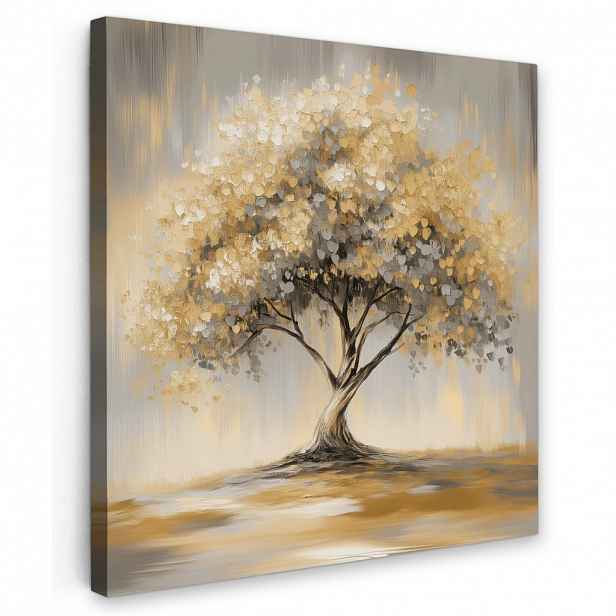 MuchoWow OBRAZ NA PLÁTNĚ Malba - Strom - Abstraktní - Listy 20x20 cm