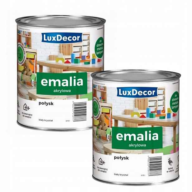 Sada 2KS Luxdecor Univerzální Smalt 0,75L Bílý Křišťál Lesk
