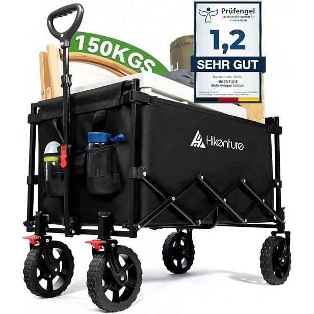 Skládací přepravní vozík Hikenture 140L 150 kg terénní s brzdou