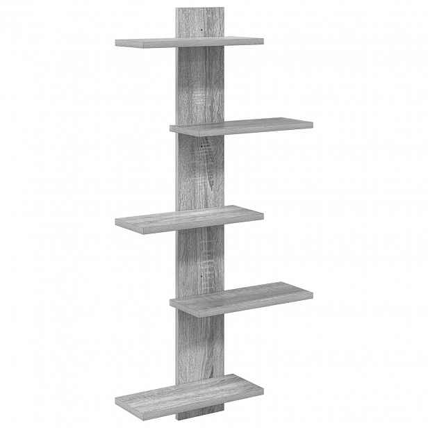vidaXL Nástěnná floating polička Šedý Sonoma 48,5 x 15 x 101 cm