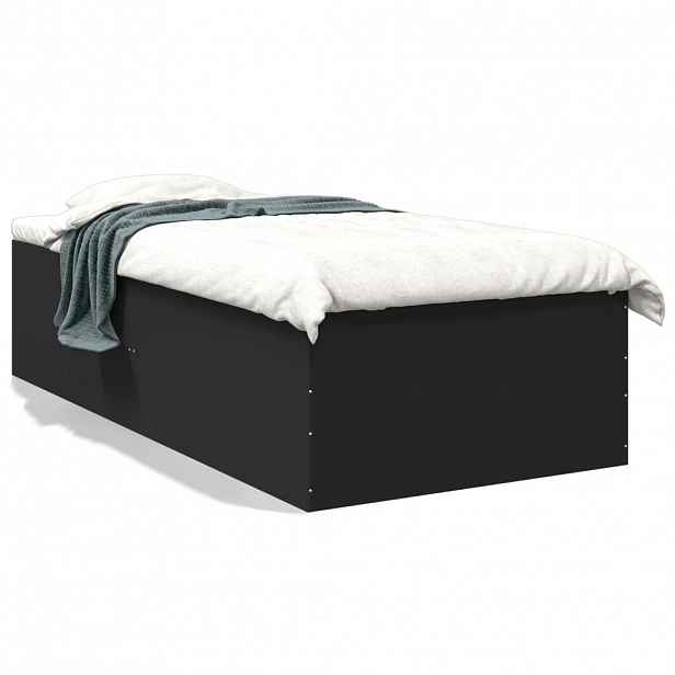 vidaXL Rám postele černý 100 x 200 cm kompozitní dřevo