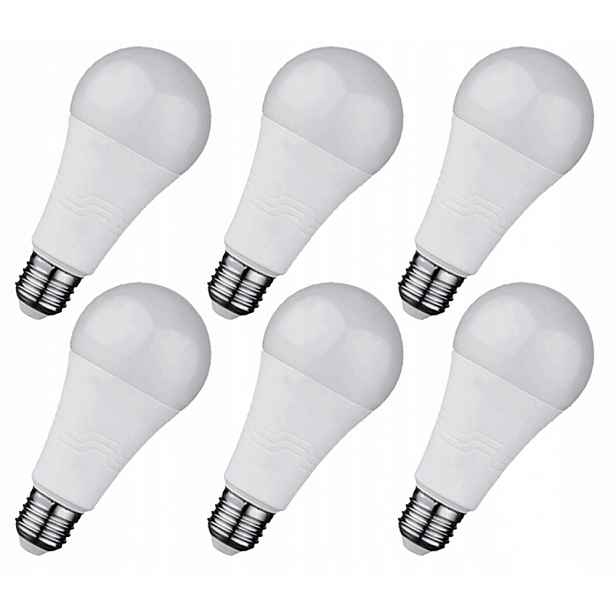 6x Led žárovka E27 18W=100W 1950lm Teplá bílá