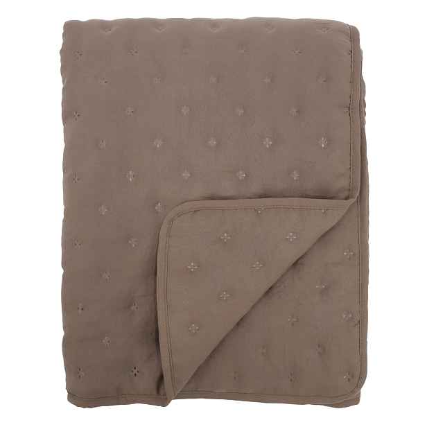 Měkká hnědá prošívaná deka / přehoz Aix Soft – 180*130 cm Chic Antique