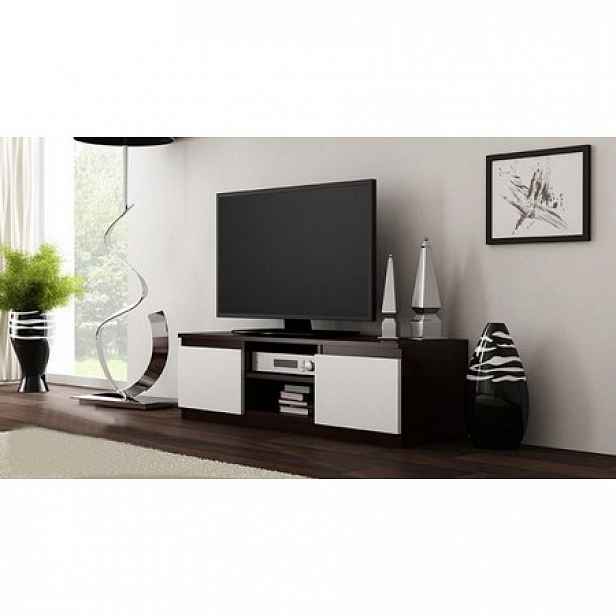 TV stolek LCD 120 cm wenge/bílá