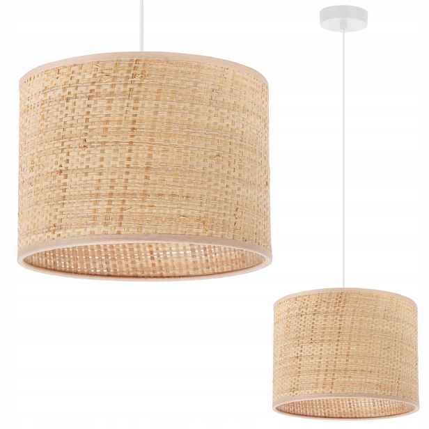 Závěsná Stropní Lampa Lustr Boho Ratanová 20 CM Do Kuchyně Obývacího Pokoje