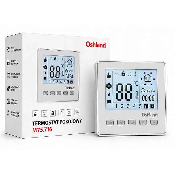 Pokojový Termostat LCD Regulátor Teploty 16A