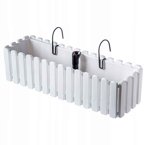 Balkonový Truhlík Květináč Rukojeti 58cm Bílý