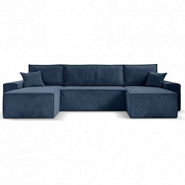 Beautysofa SEDACÍ SOUPRAVA Hektor U s funkcí spaní, tmavě modrá
