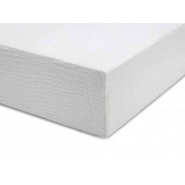 Jednolůžkové prostěradlo z mušelínu 90x200 cm Zvolte barvu: Bílá