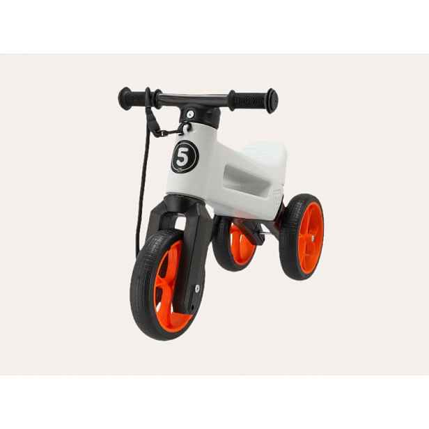 Odrážedlo FUNNY WHEELS Rider SuperSport bílé/oranž 2v1