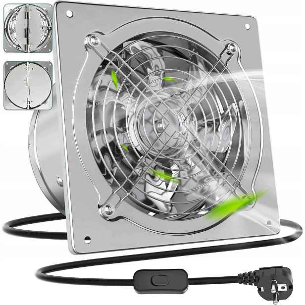 Průmyslový Nástěnný Axiální Odsávací Ventilátor Do Kuchyně, Koupelny, Sklepa