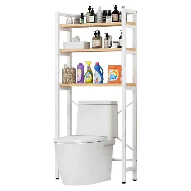 Tempo Kondela Regál BALRAM nad WC, bílá