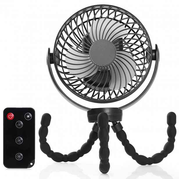 Ventilátor Simpeak Kempingový ventilátor Černý 10000 mAh Led nastavitelný