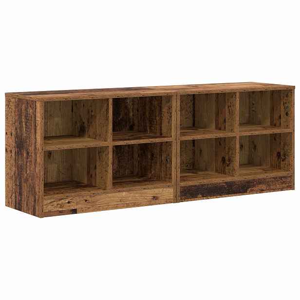 vidaXL Zásuvka pod postel s policí 2 ks Staré dřevo 66 x 33 x 48 cm