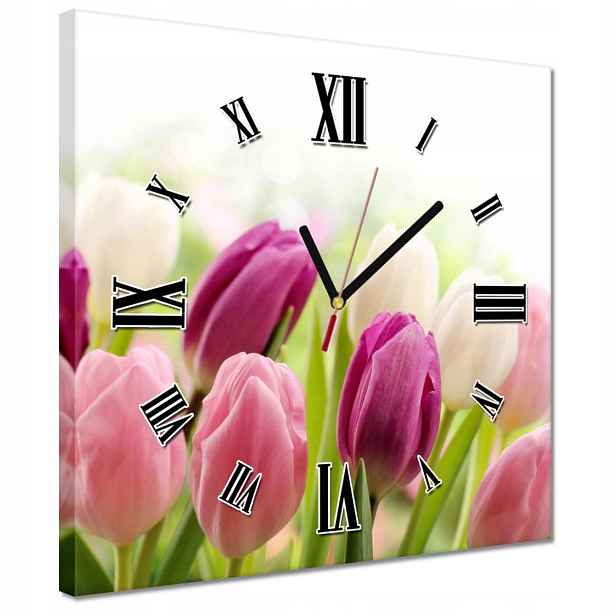 30x30 Krásné tulipány Hodiny