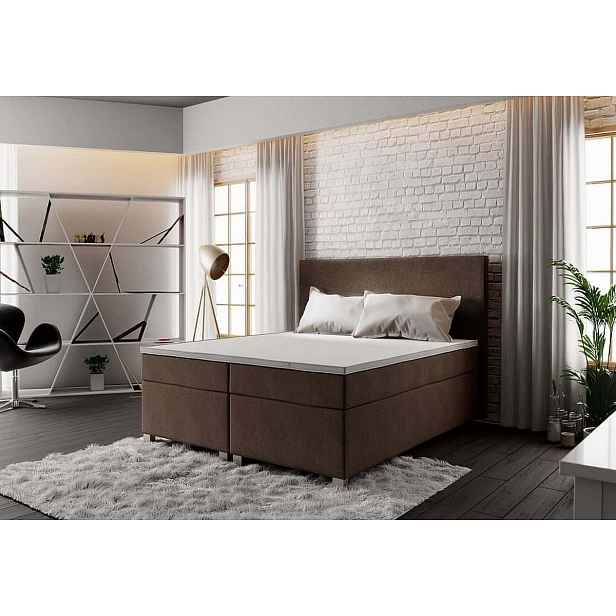 Boxspringová postel ASSAR 180x200, hnědá