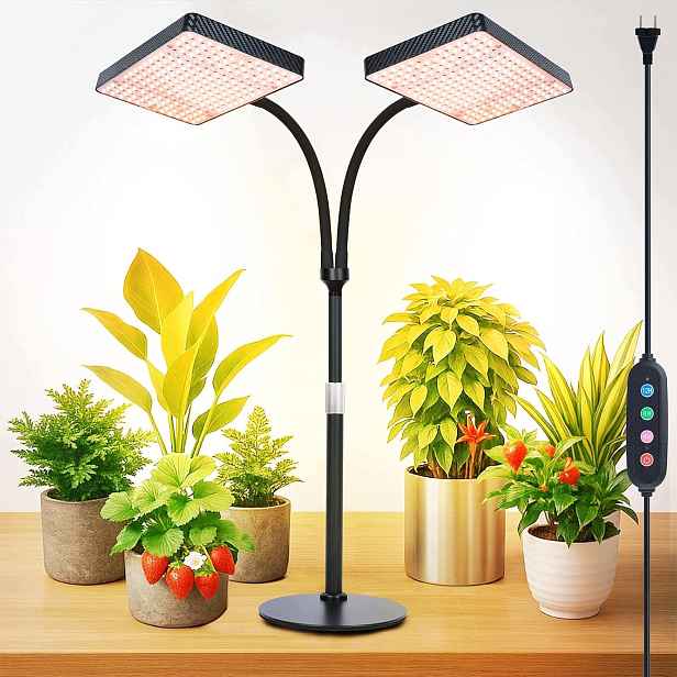 Led lampa pro rostliny Full Spectrum 50W dvojitá Bílá