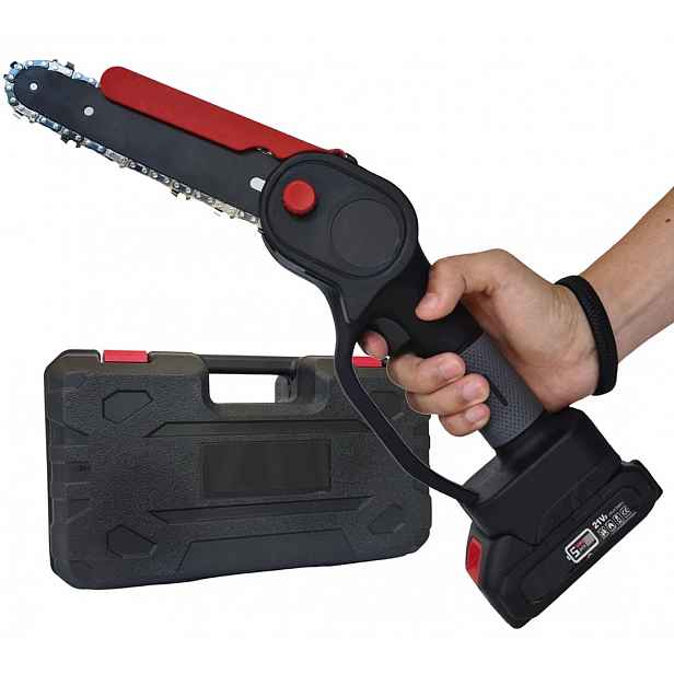 Mini řetězová pila Sku 527 21V 200W 6" akumulátor kufr