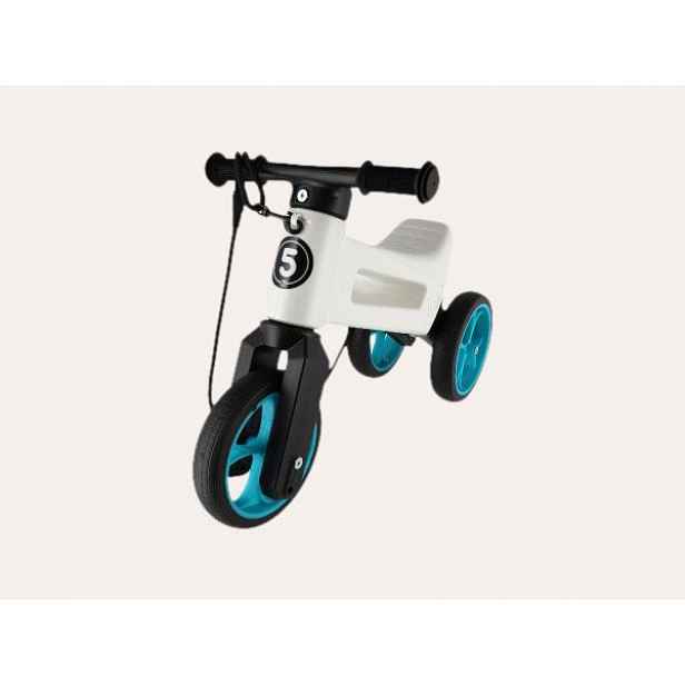 Odrážedlo FUNNY WHEELS Rider SuperSport bílé/tyrkys 2v1