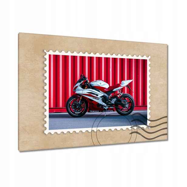 Obrazy 90x60 Bílo-červená Yamaha