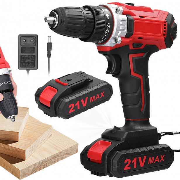 Aku Vrtačka, Dvourychlostní, 21 V 2 Aku 3000 mAh