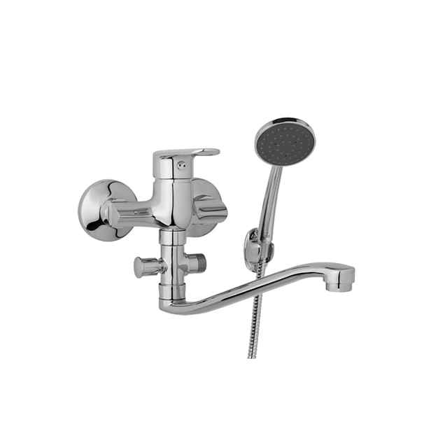 JB Sanitary Finery F10 31 21 - Nástěnná umyvadlová a sprchová baterie 100 mm s příslušenstvím; S ramínko 250 mm