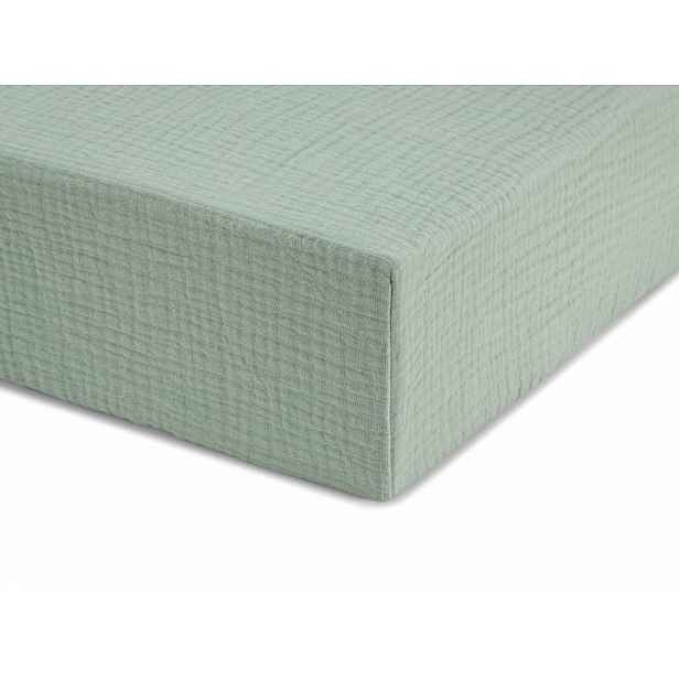 Jednolůžkové prostěradlo z mušelínu 90x200 cm Zvolte barvu: Zelená