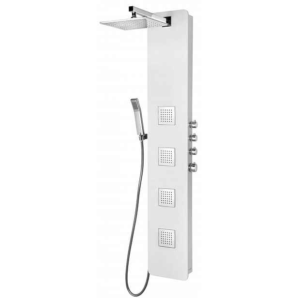 Polysan - Sprchový panel Spirit Square s termostatem 250x1550 mm, bílá 81151