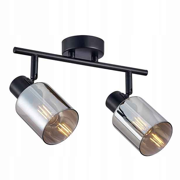 Stropní reflektor Santia černý 2x40W E14, pohyblivý, pro kabinet Italux