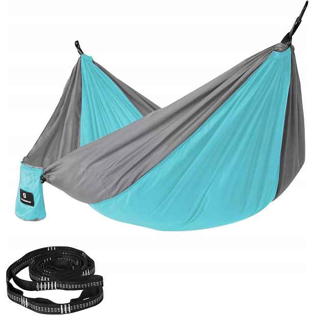 Turistická Houpací Síť S Kompletní Sadou Upevňovacích Prvků – 275 X 140 CM, 300 Kg, Tuv