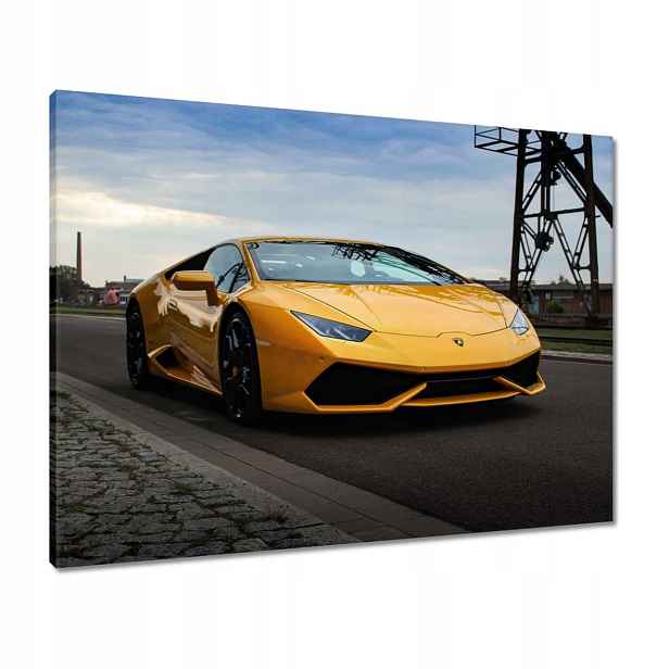 Obrazy 80x60 Žlutý sportovní automobil