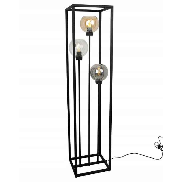 Stojací Lampa Kovová, Černá, 130 CM
