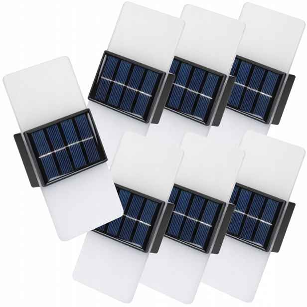 7 x solární nástěnné svítidlo Solární lampa Akryl Led Venkovní senzor soumraku