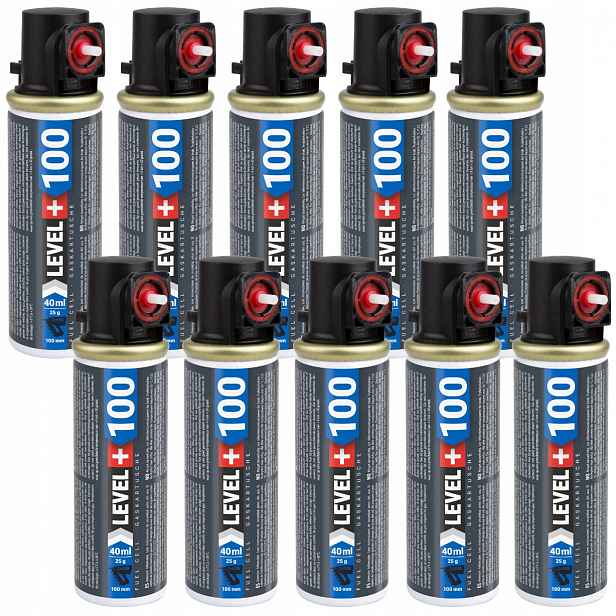 Plyn LEVEL+100 pro plynové hřebíkovačky 100 mm 40 ml 25 g 10 Ks