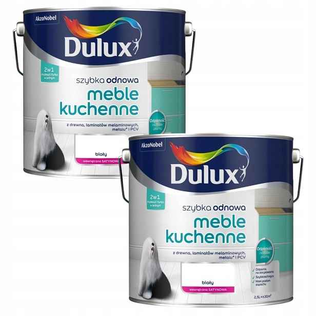 Set Dulux Rychlá Obnova 2x2,5L Kuchyňský Nábytek Barva Bílá 5L