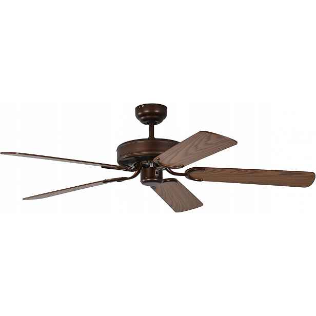 Stropní ventilátor Potkuri Pepeo hnědý Dub 132 cm s ratanovou vložkou