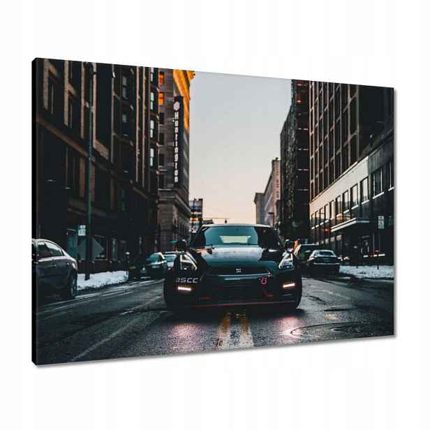 Obrazy 80x60 Černý Nissan Gtr