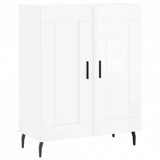 vidaXL Příborník bílý s vysokým leskem 69,5x34x90 cm kompozitní dřevo