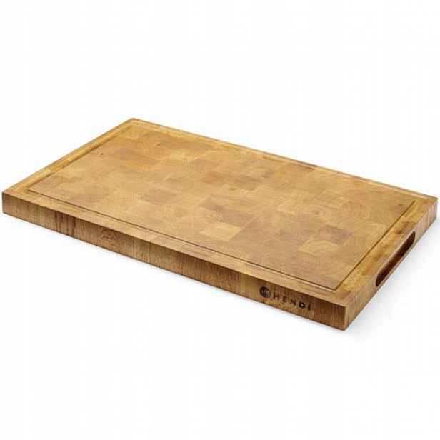 Oboustranné dubové servírovací prkénko Hendi 53,5 x 32,5 x 3,5 cm