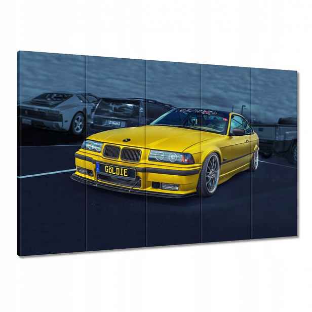Obrazy 100x70 Zlatý automobil Bmw Auto