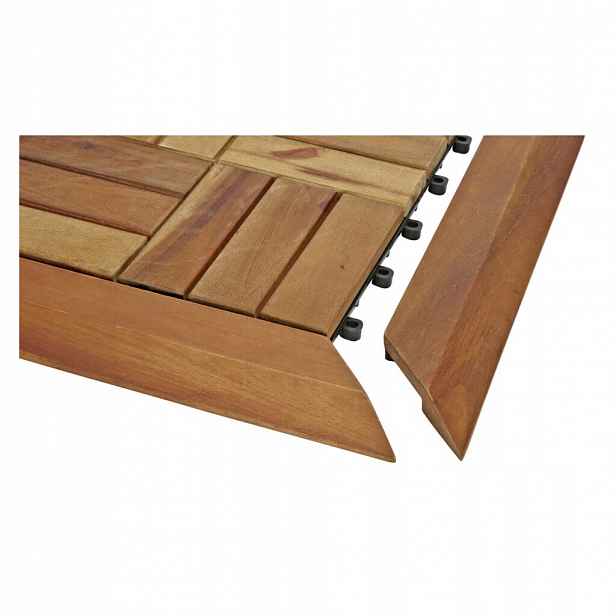 Okraj pro terasovou dlažbu dřevo Akácie 37 x 7 cm bronz Hard Head x 4