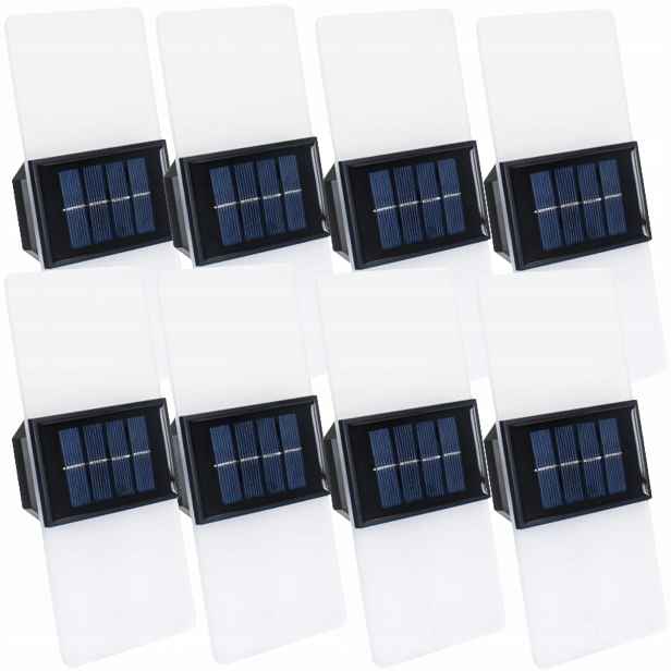 8x Solární lampa Dekorativní zahradní Led osvětlení terasy balkonu