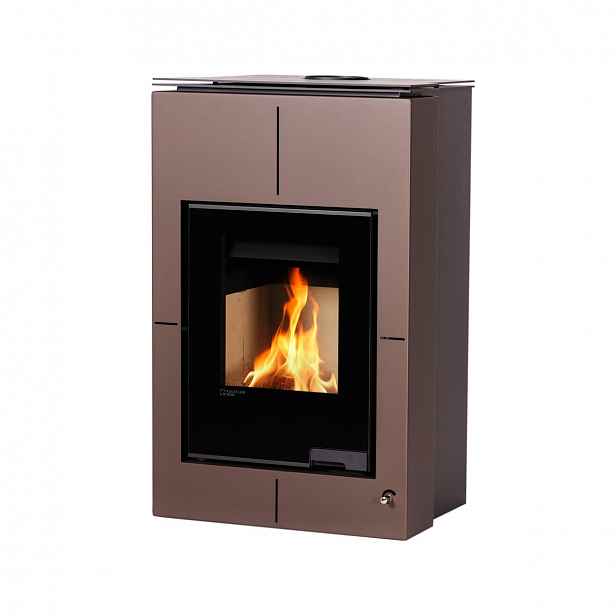 Kamna s výměníkem AQUAFLAM VARIO SAPORO 11/7kW hnědá - sametová FLHSF34-044