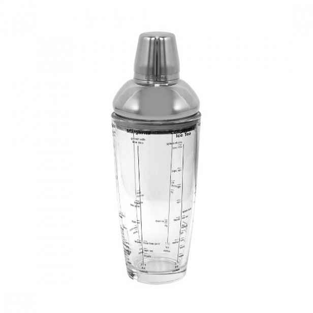 Koktejlový šejkr s recepturami, vyrobený ze skla, 700 ml - Zokura