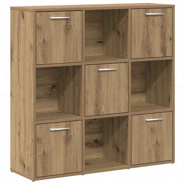 vidaXL Knihovna dub artisan 90 x 28 x 90 cm kompozitní dřevo