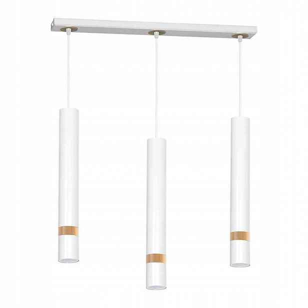 Závěsná lampa Milagro Joker White Wood MLP6302 3xGU10 bílá, dřevo nad stůl