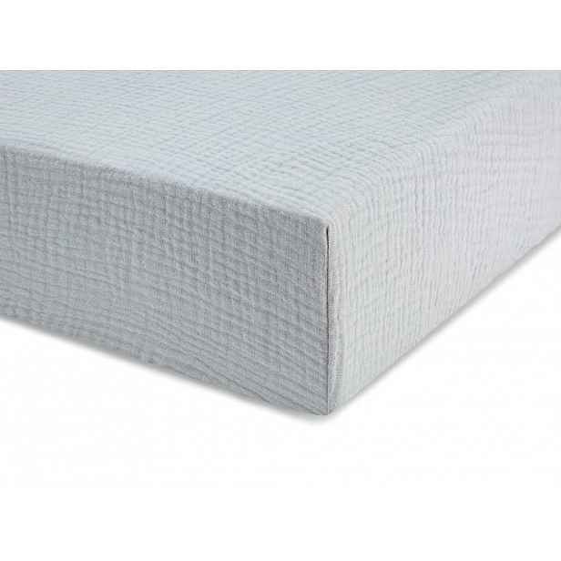 Jednolůžkové prostěradlo z mušelínu 90x200 cm Zvolte barvu: Světle šedá