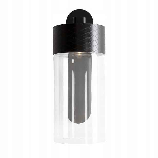 Maxlight Led nástěnné svítidlo 7W Fusion moderní černé skleněné