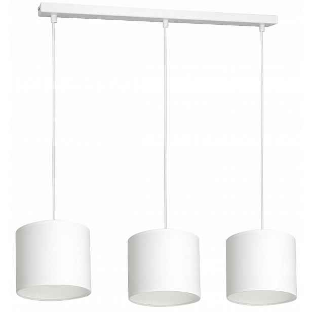 Moderní závěsná stropní lampa Arden Bílý Abažur 3xE27 40 cm nad stůl
