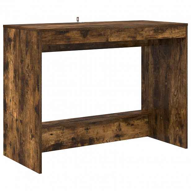 vidaXL Postelový stůl Kouřový dub Kompozitní dřevo 100 x 45 x 75 cm
